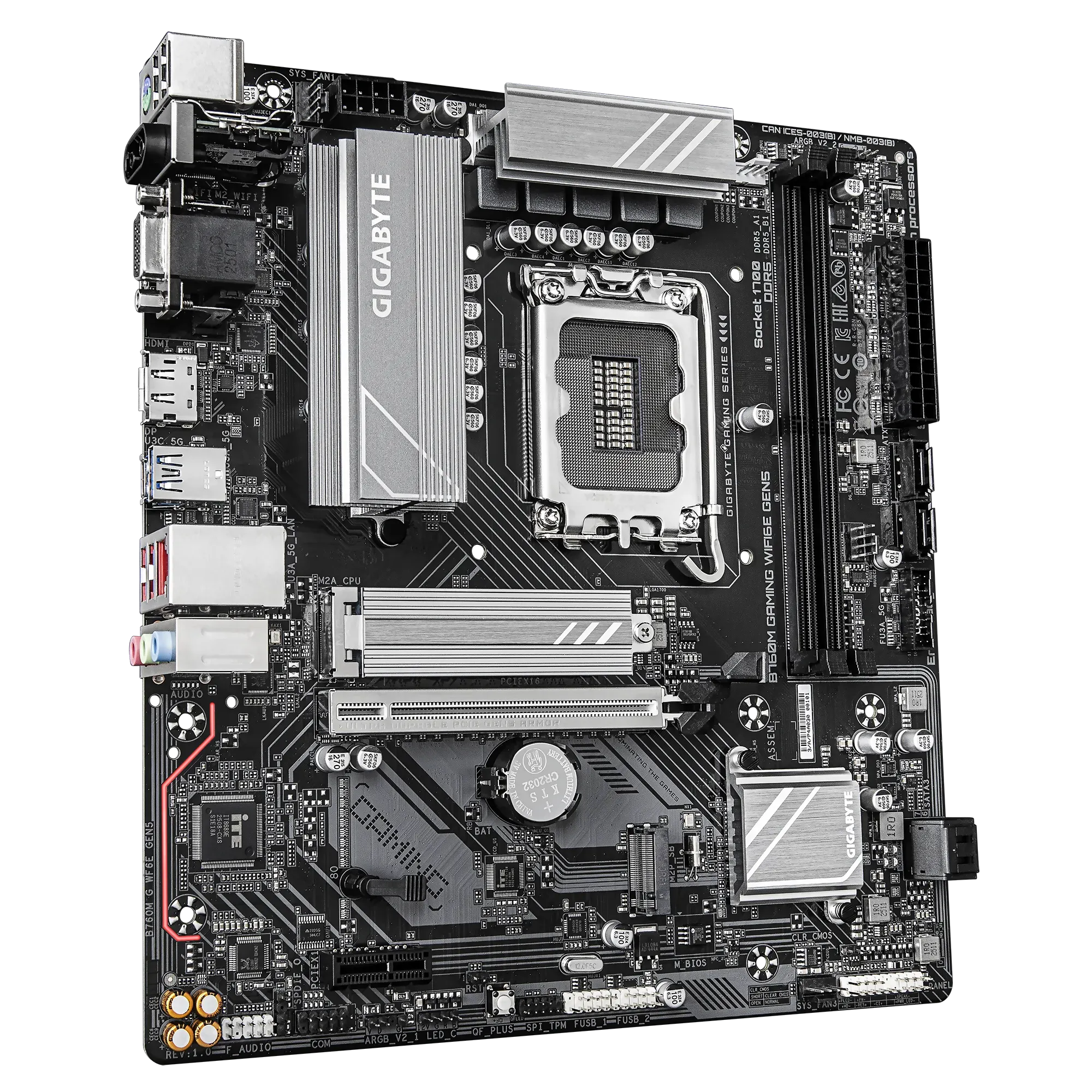 Gigabyte B760M GAMING WIFI6E GEN5 DDR5 For INTEL 14th | 13th | 12th Gen view 3